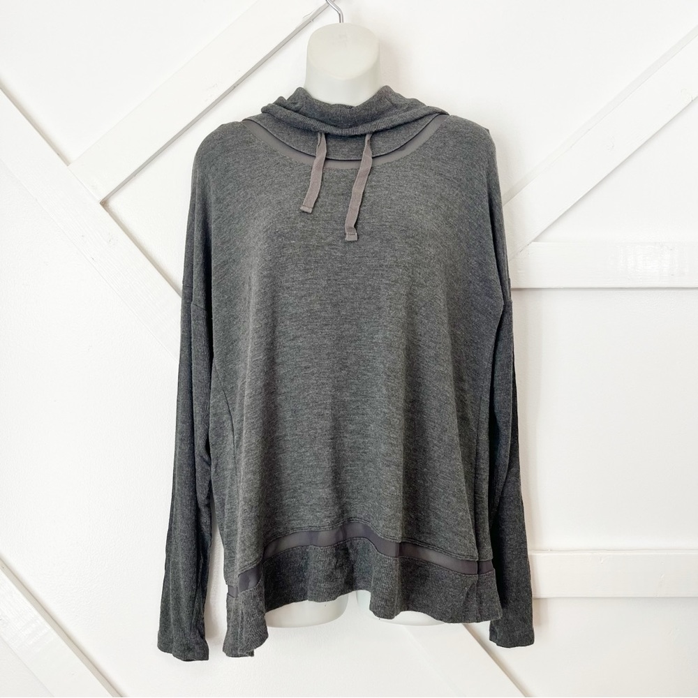 Yogalicious Dark Gray Split Back Stretch Long Sle… - image 1